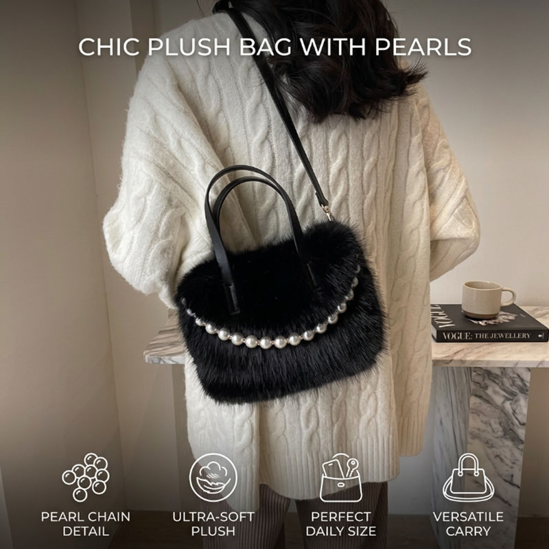 Luxury Plush Faux Fur Mini Squ - Luxury Bags Cute recension och pris
